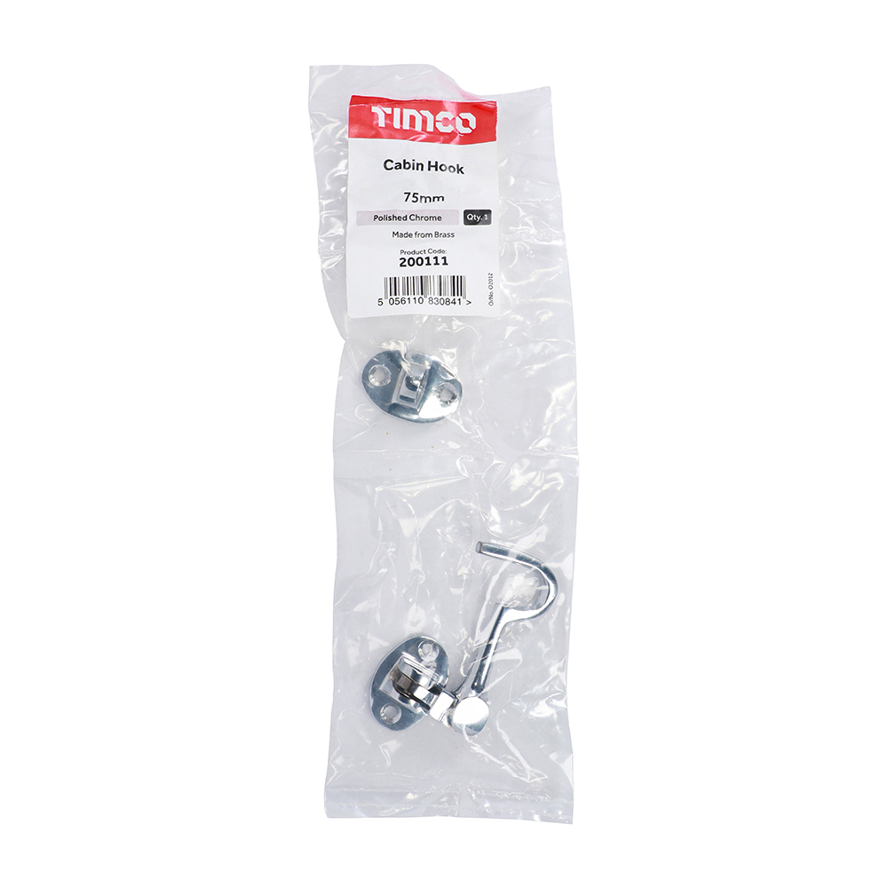Cabin Hook Pol. Chrome - Image 2