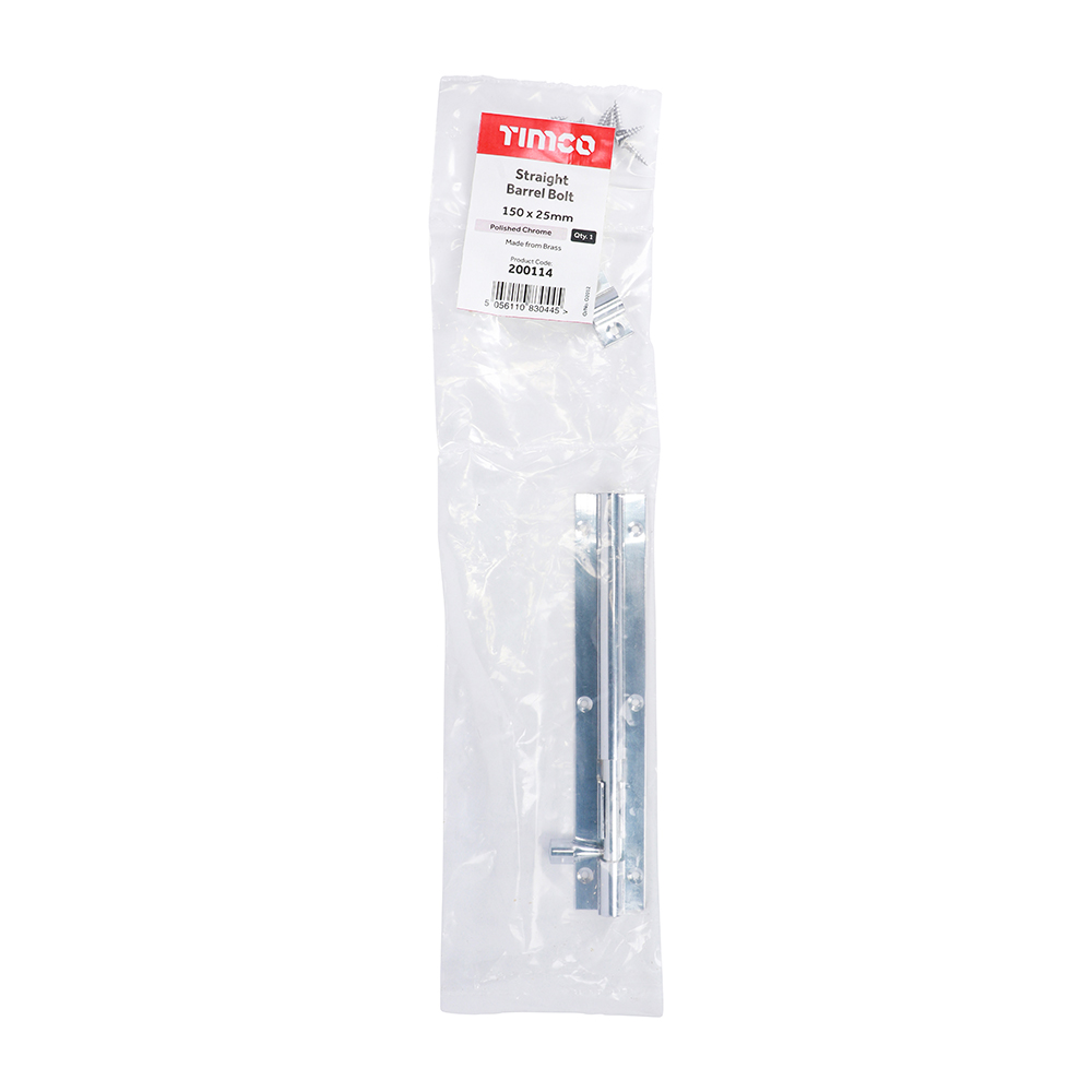 Str. Barrel Bolt Pol. Chrome - Image 2