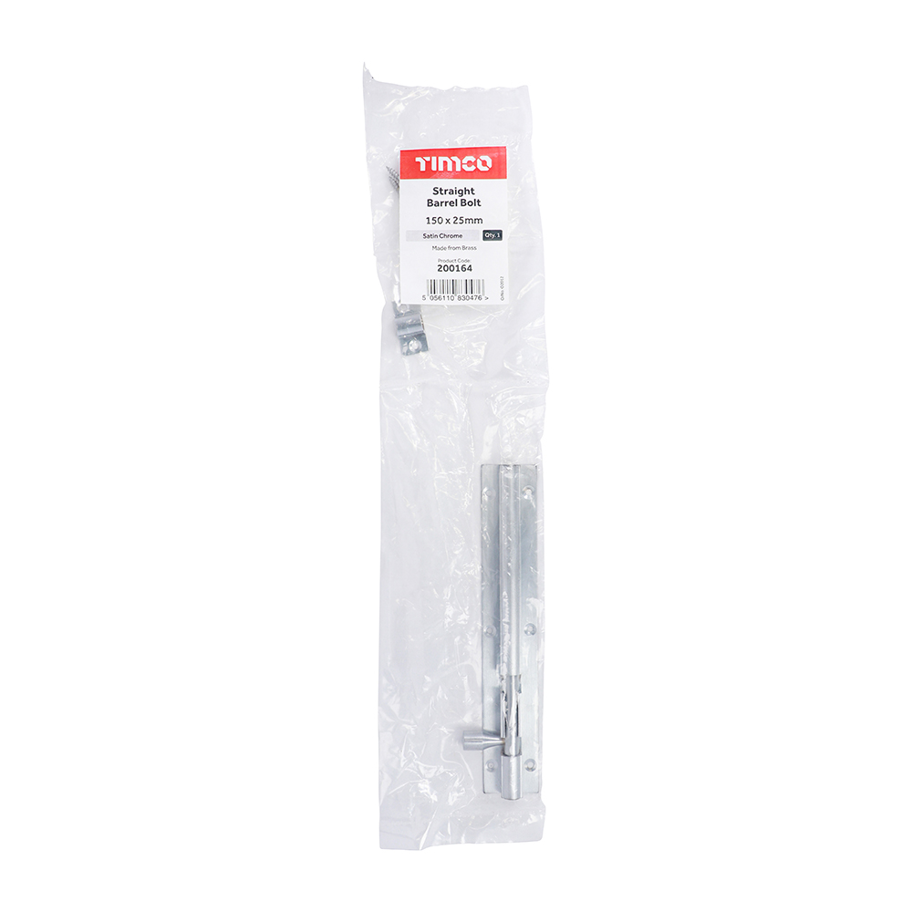 Str. Barrel Bolt Sat. Chrome - Image 2