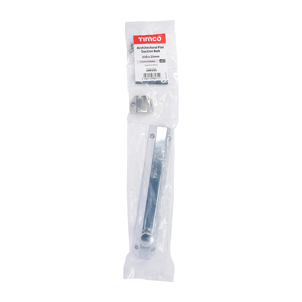 Arch Flat Sec Bolt Pol. Chrome - Image 2