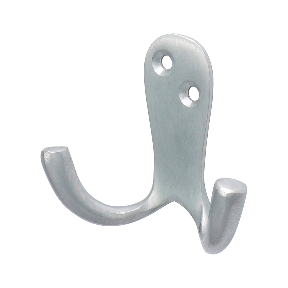 Double Robe Hook Sat. Chrome