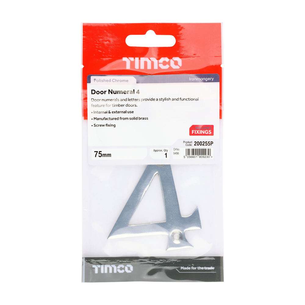 Door Numeral 4 PC - Image 2