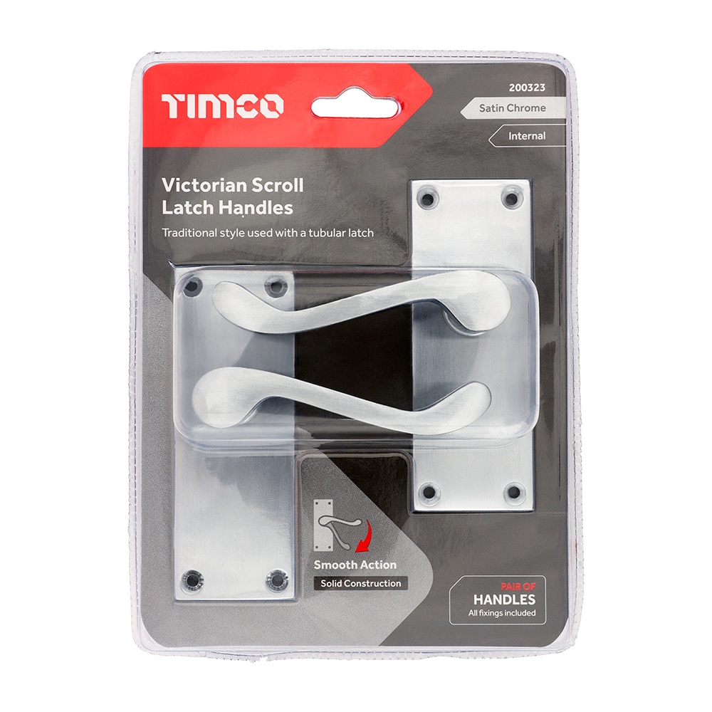 Vic Scroll Latch Handles SC - Image 2
