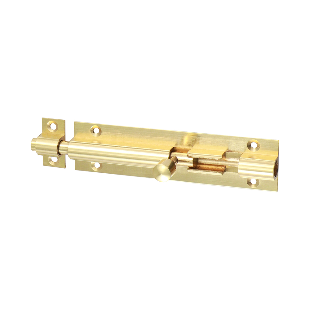 Str. Barrel Bolt Pol. Brass