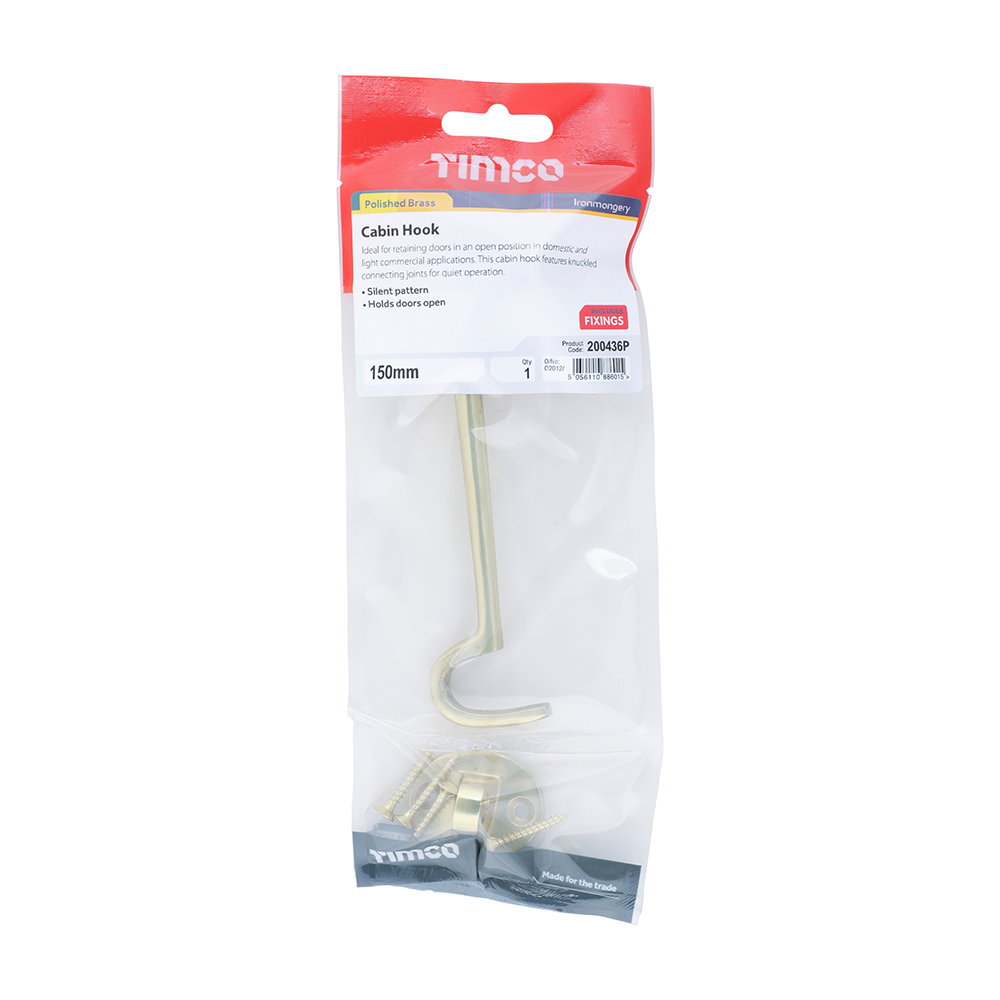 Cabin Hook Pol. Brass - Image 2