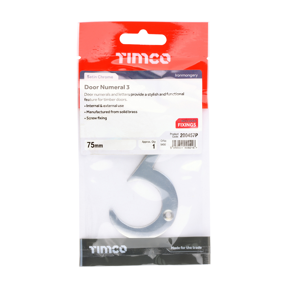 Door Numeral 3 SC - Image 2