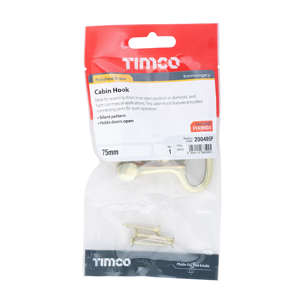 Cabin Hook Pol. Brass - Image 2