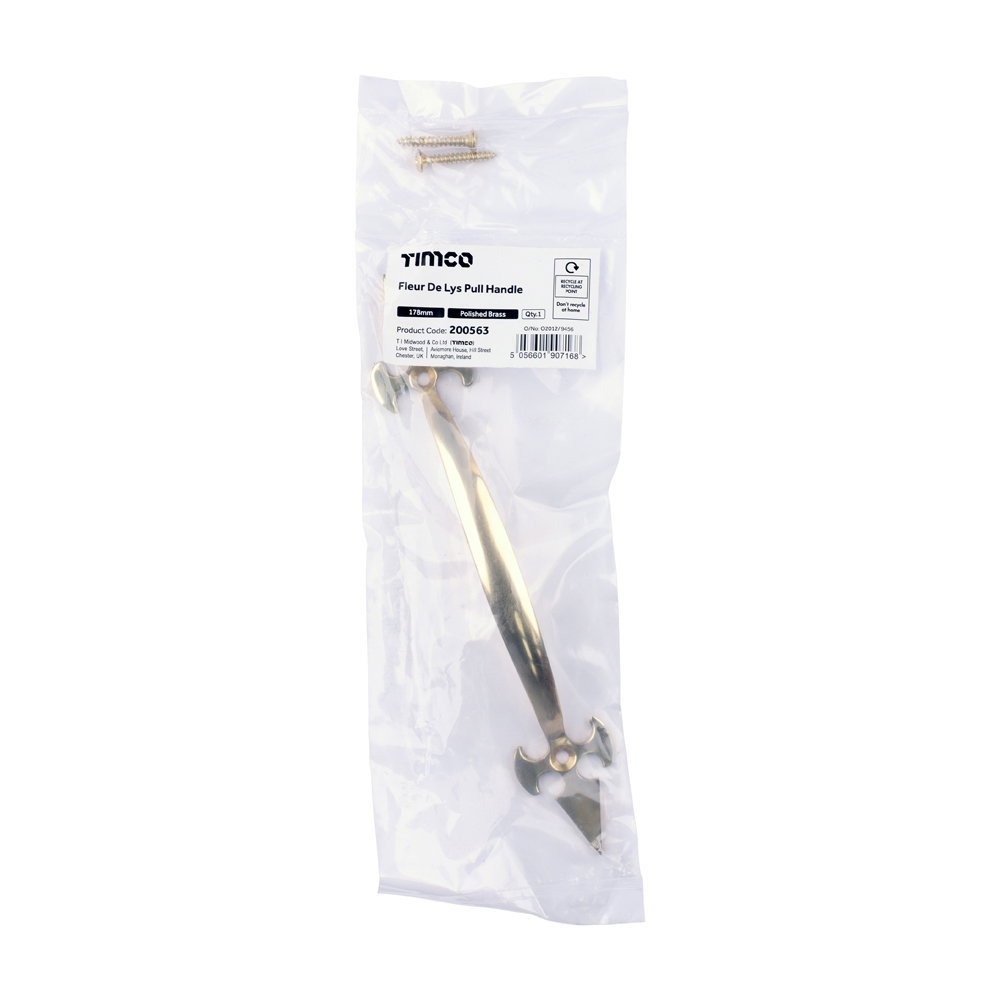 Fleur De Lys Pull Handle PB - Image 2