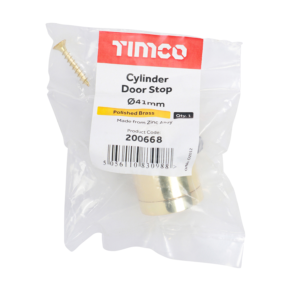 Cylinder Door Stop E. Brass - Image 2