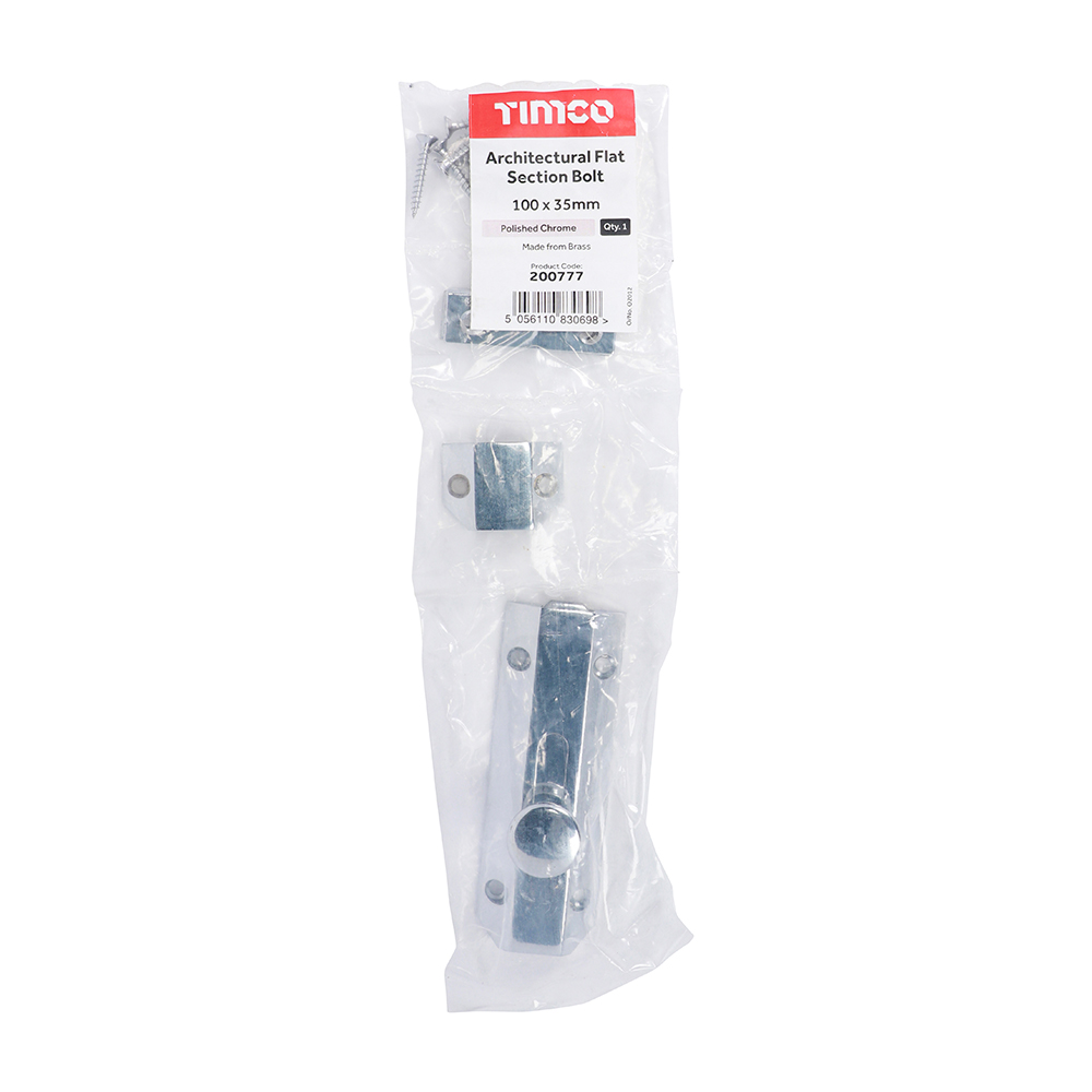 Arch Flat Sec Bolt Pol. Chrome - Image 2