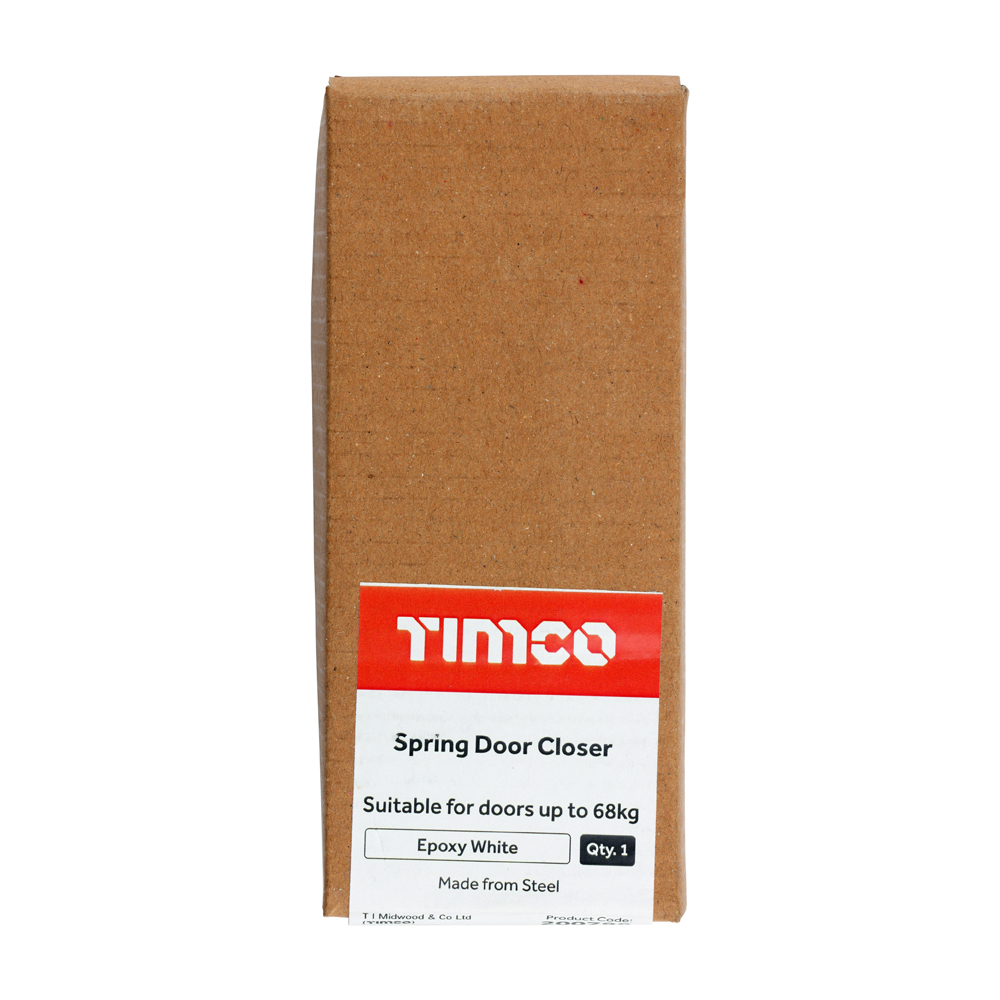 Spring Door Closer Epoxy White - Image 2