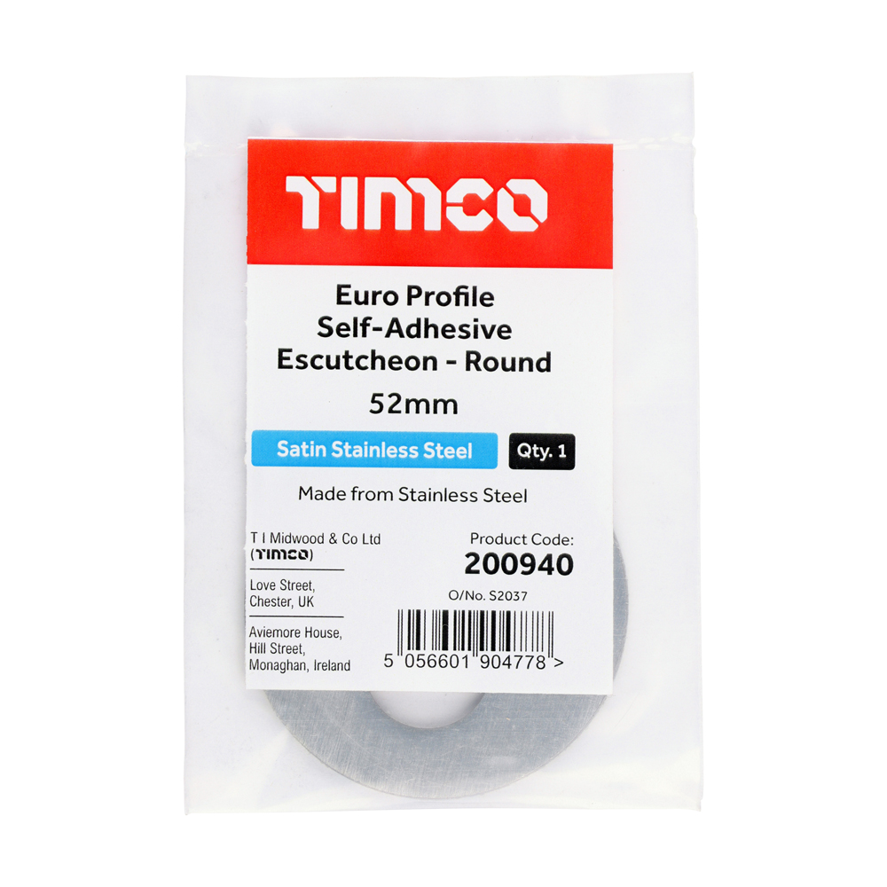 S/A Euro Escutcheon RND Sat SS - Image 2
