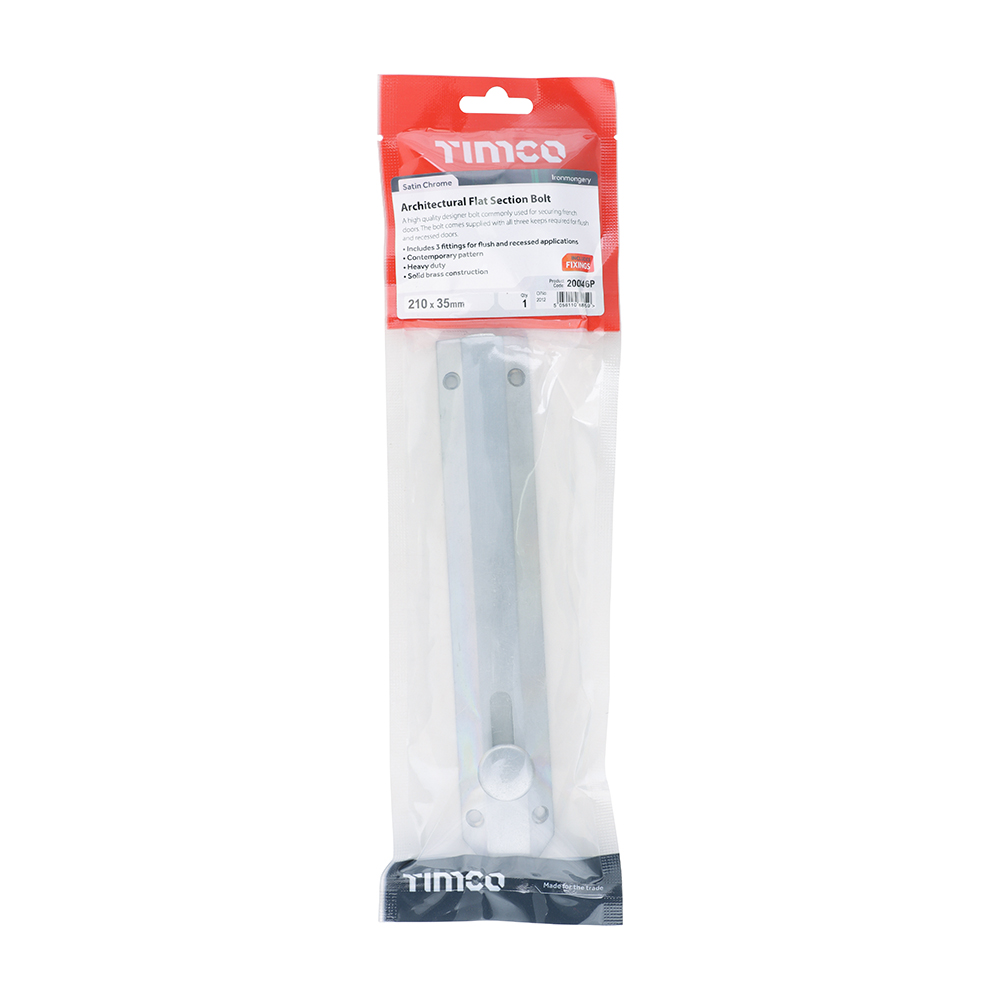 Arch Flat Sec Bolt Sat. Chrome - Image 2