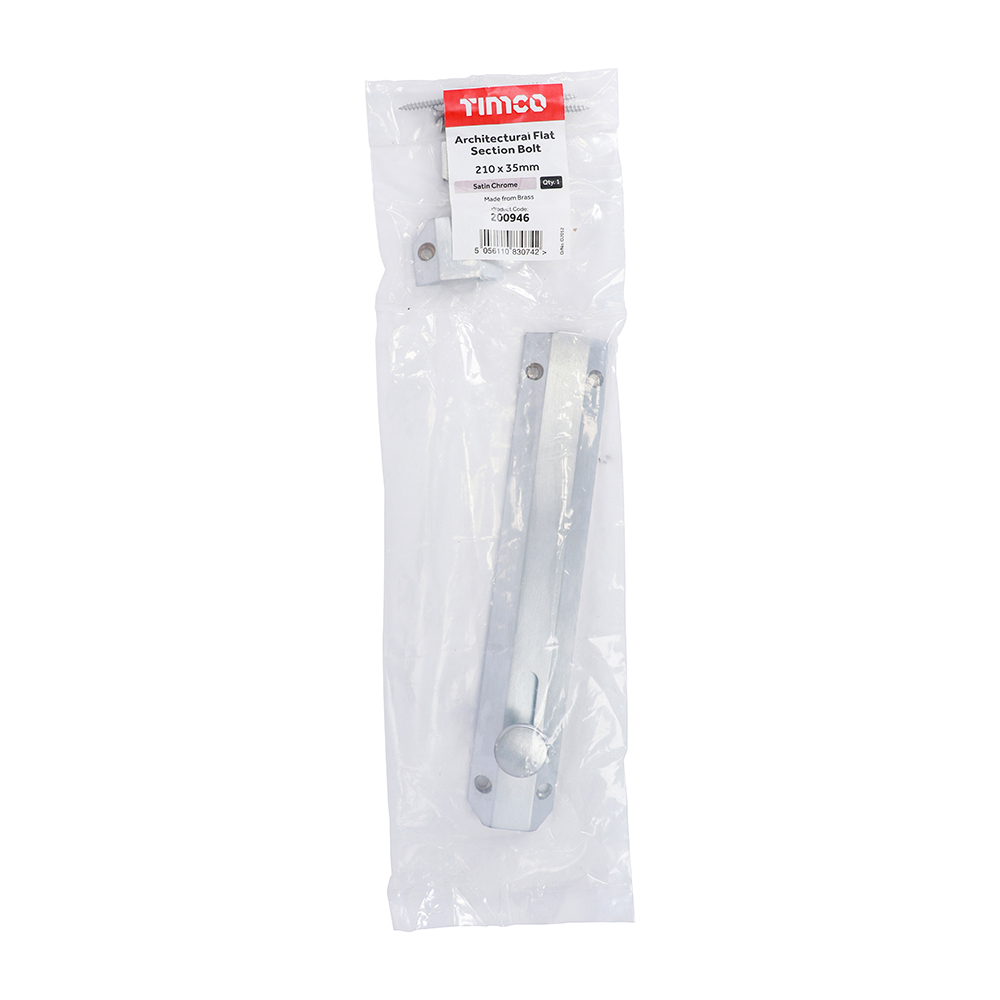 Arch Flat Sec Bolt Sat. Chrome - Image 2