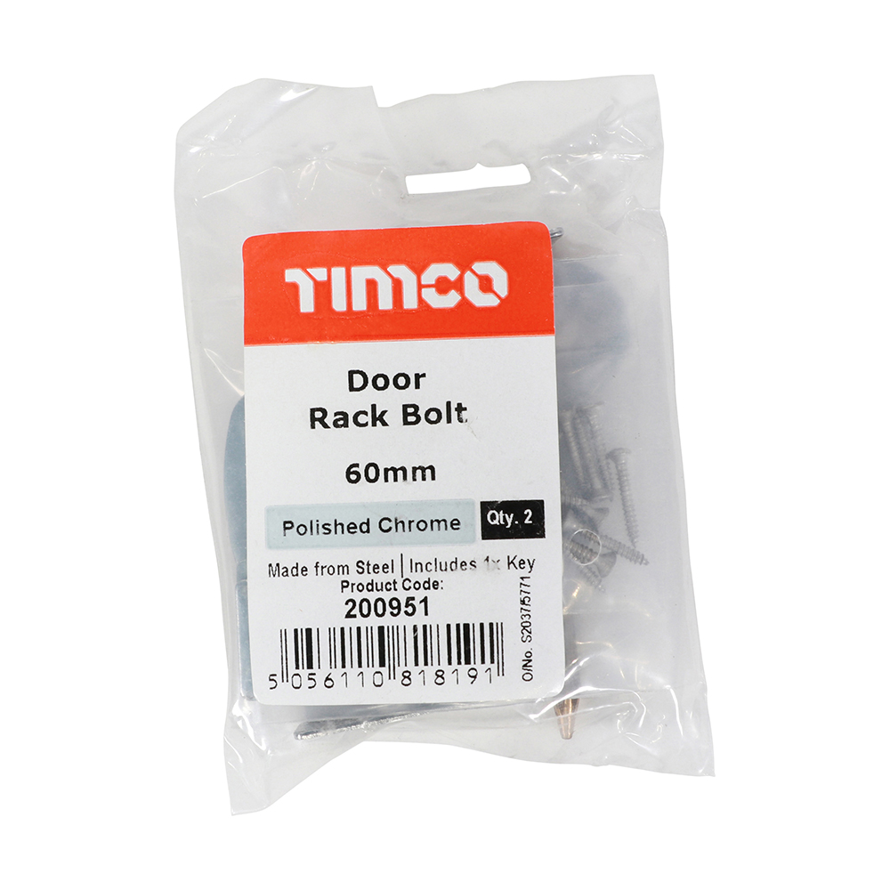 Door Rack Bolt Pol. Chrome - Image 2