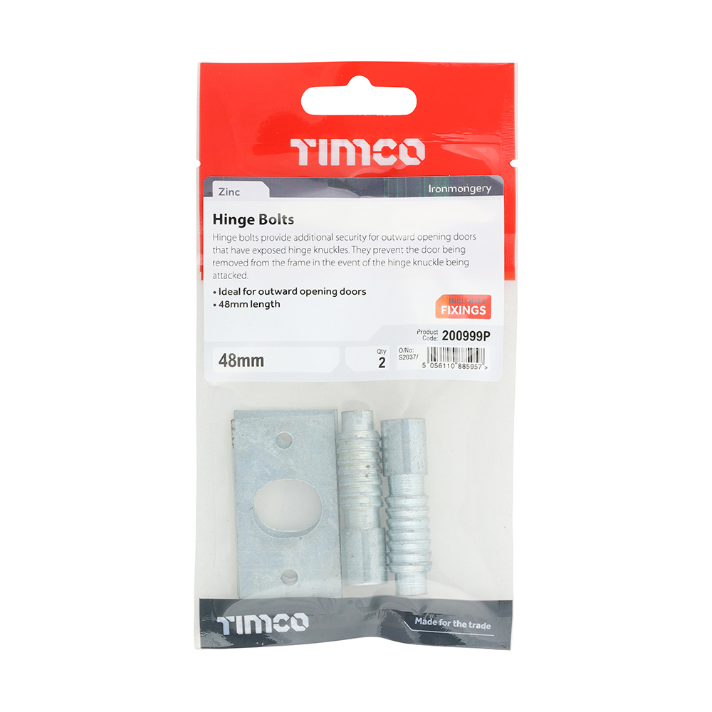 Hinge Bolts Zinc - Image 2