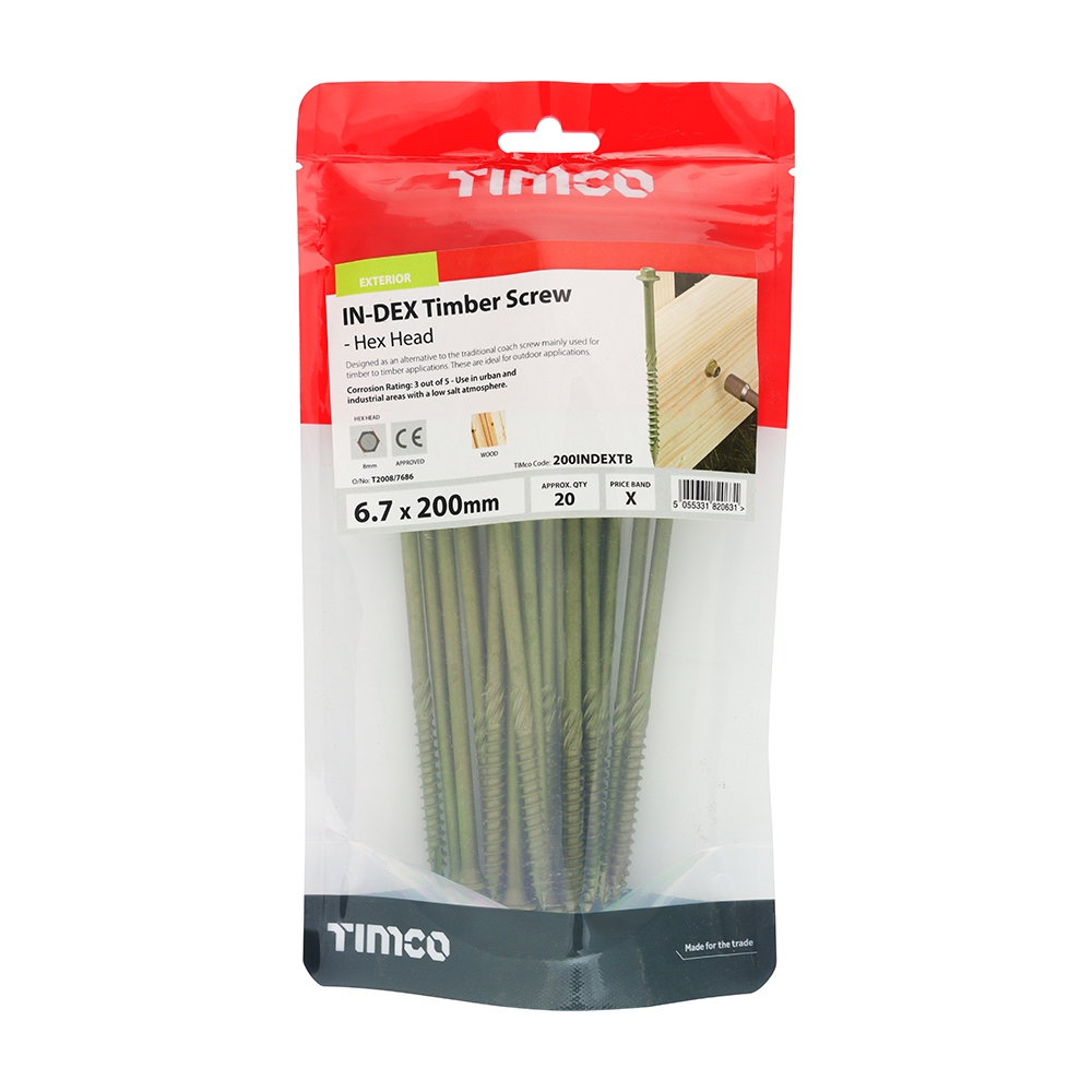 Hex Head Timber Screw - Green - Image 2