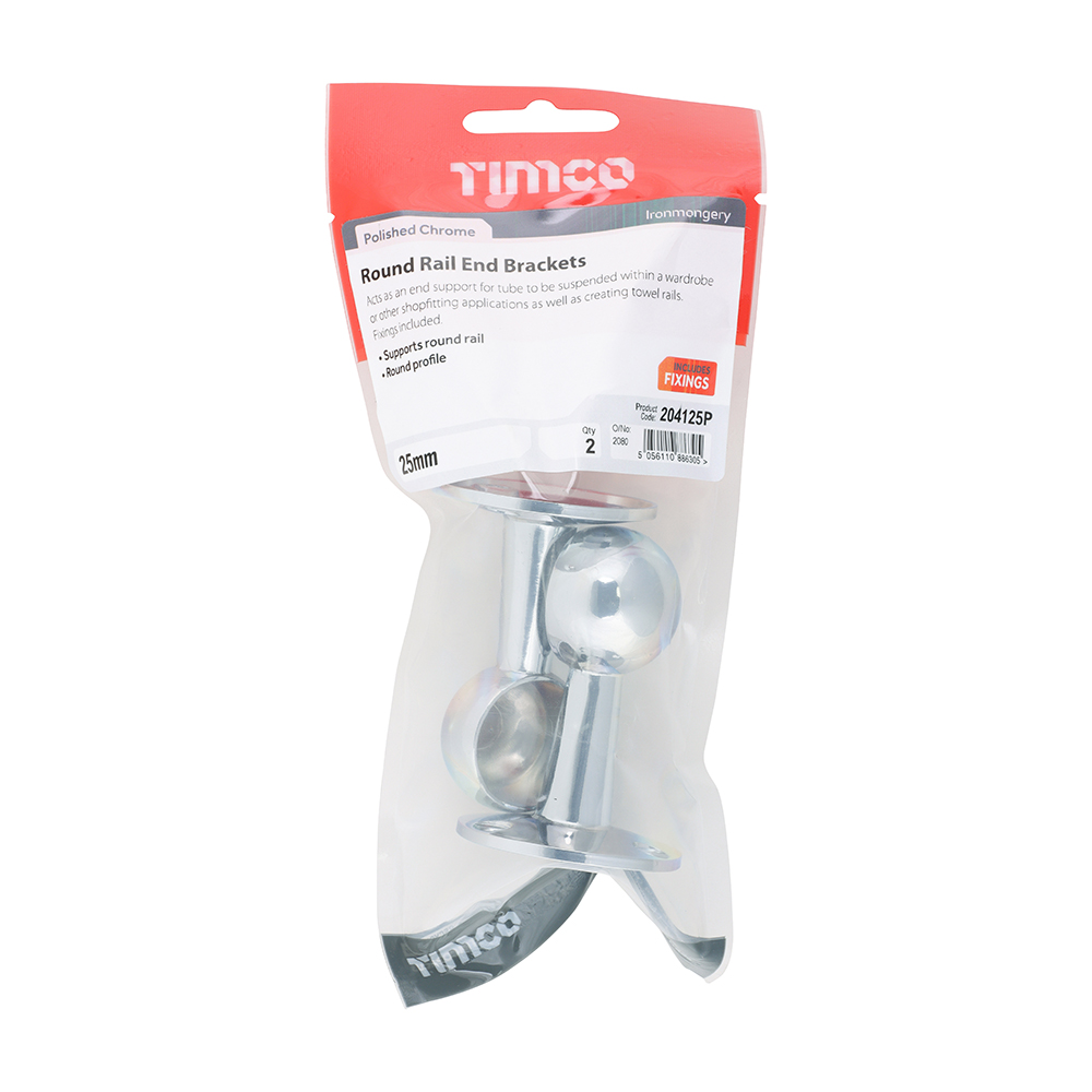 Round End Bracket P/Chrome - Image 2