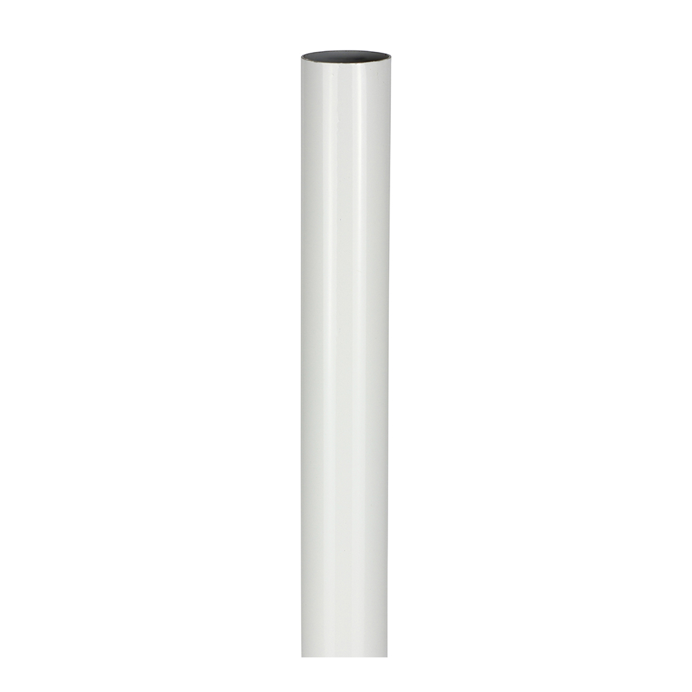 Round Wardrobe Rail White