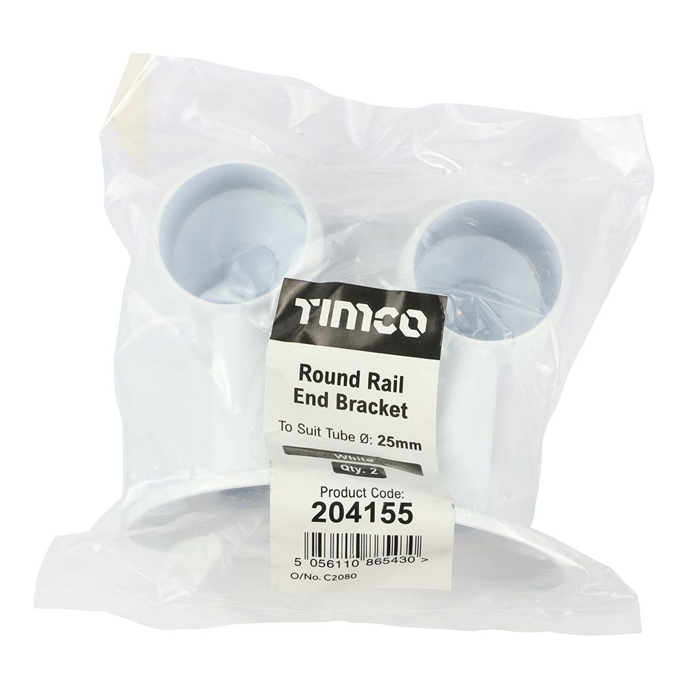 Round End Bracket White - Image 2
