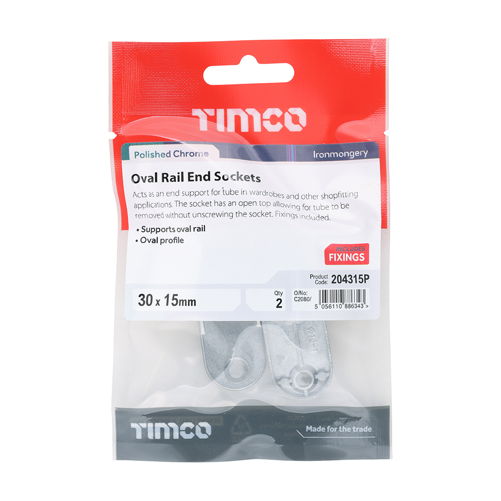 Oval End Socket P/Chrome - Image 2