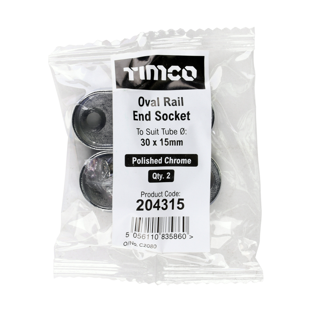 Oval End Socket P/Chrome - Image 2