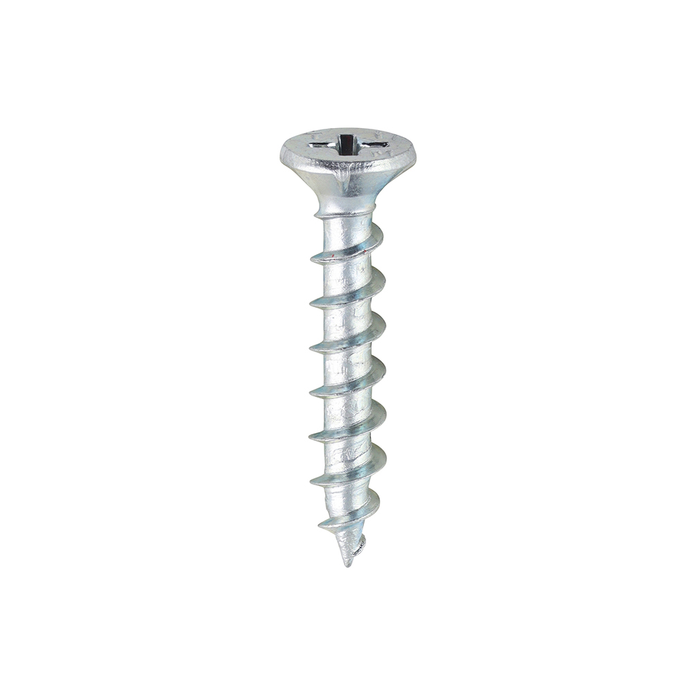 PVC Window Screw RIB CSK -BZP - Image 1