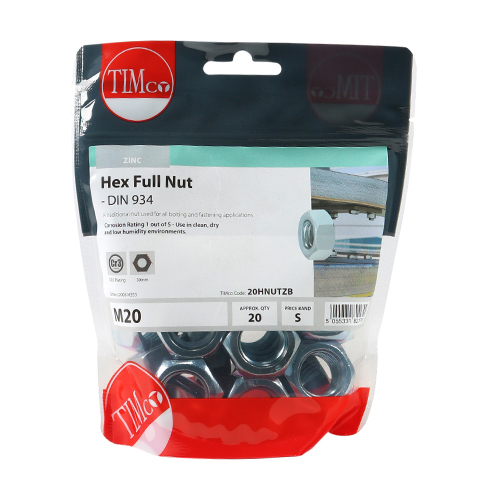 Hex Nut DIN 934 - BZP - Image 2