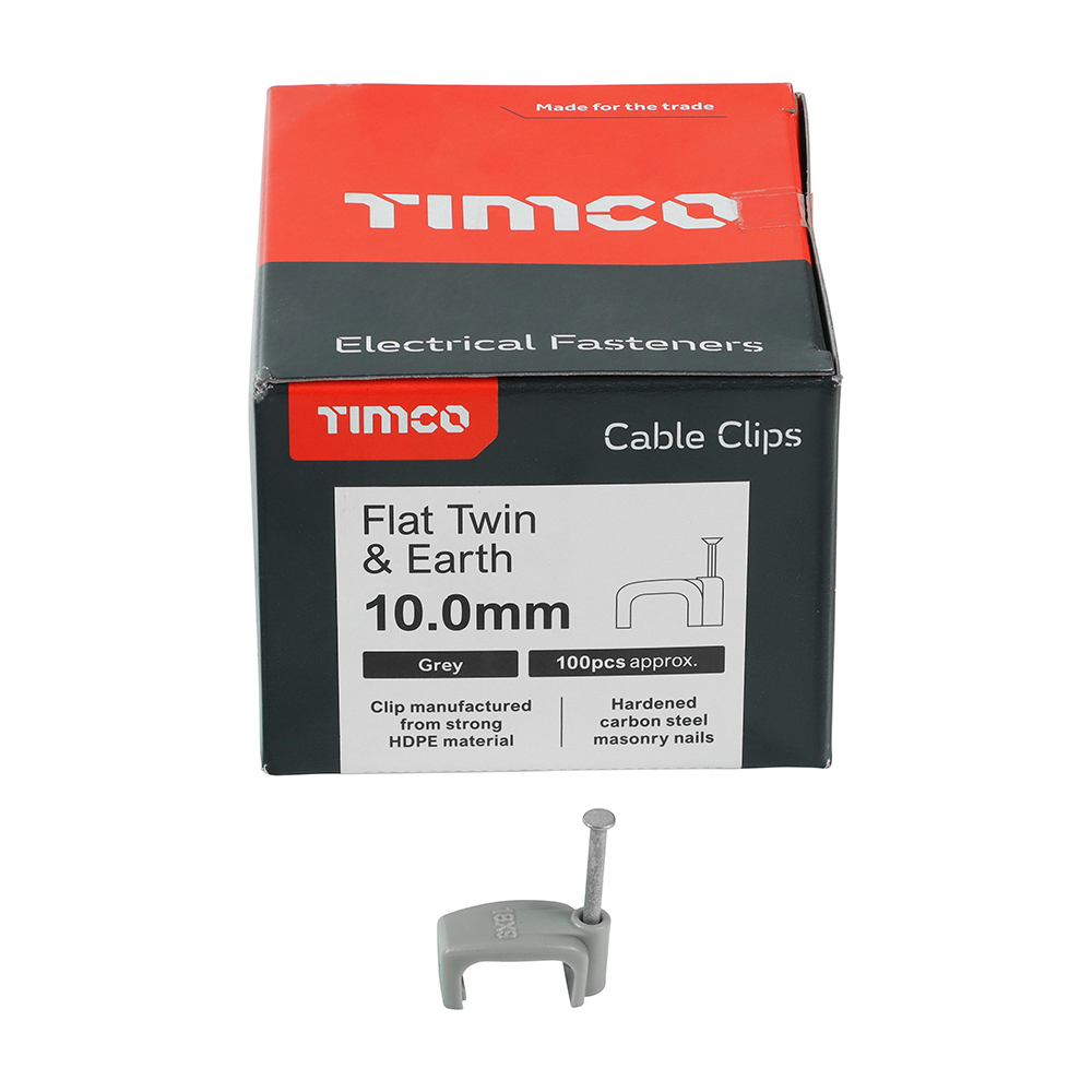Flat Twin&Earth Cable Clip GRY - Image 3