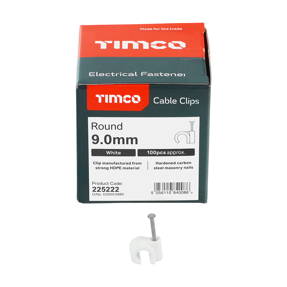Round Cable Clip White - Image 3