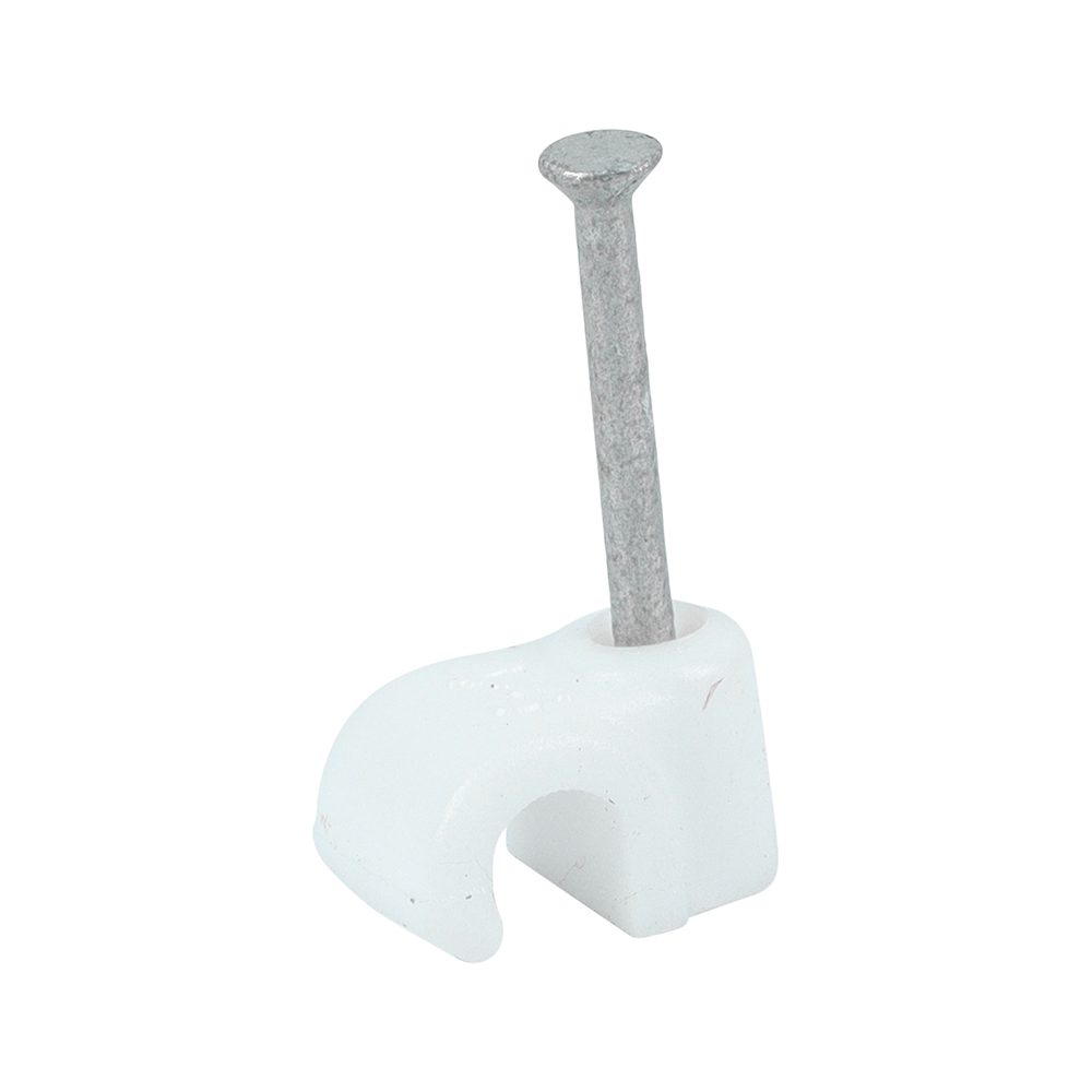 Round Cable Clip White