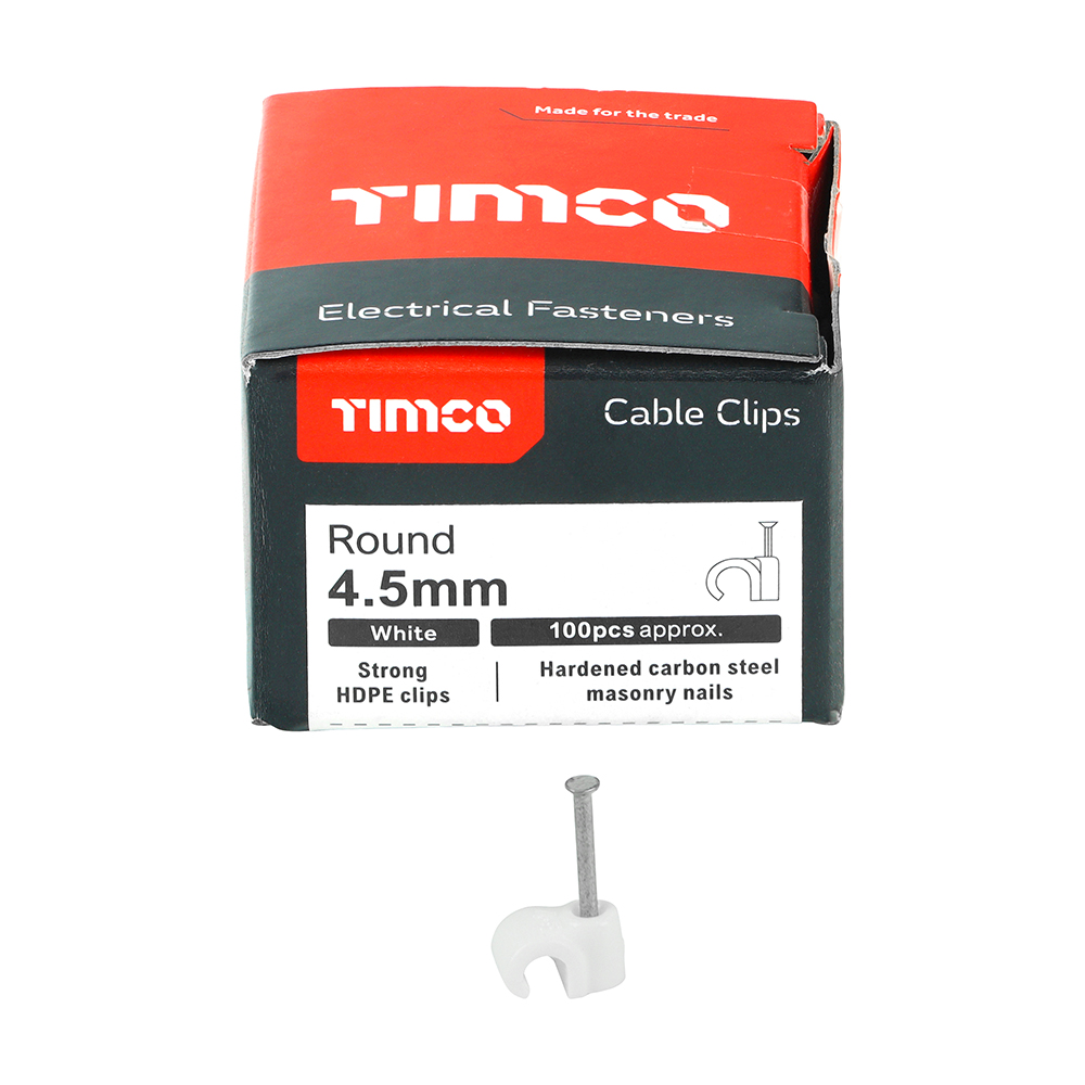 Round Cable Clip White - Image 3