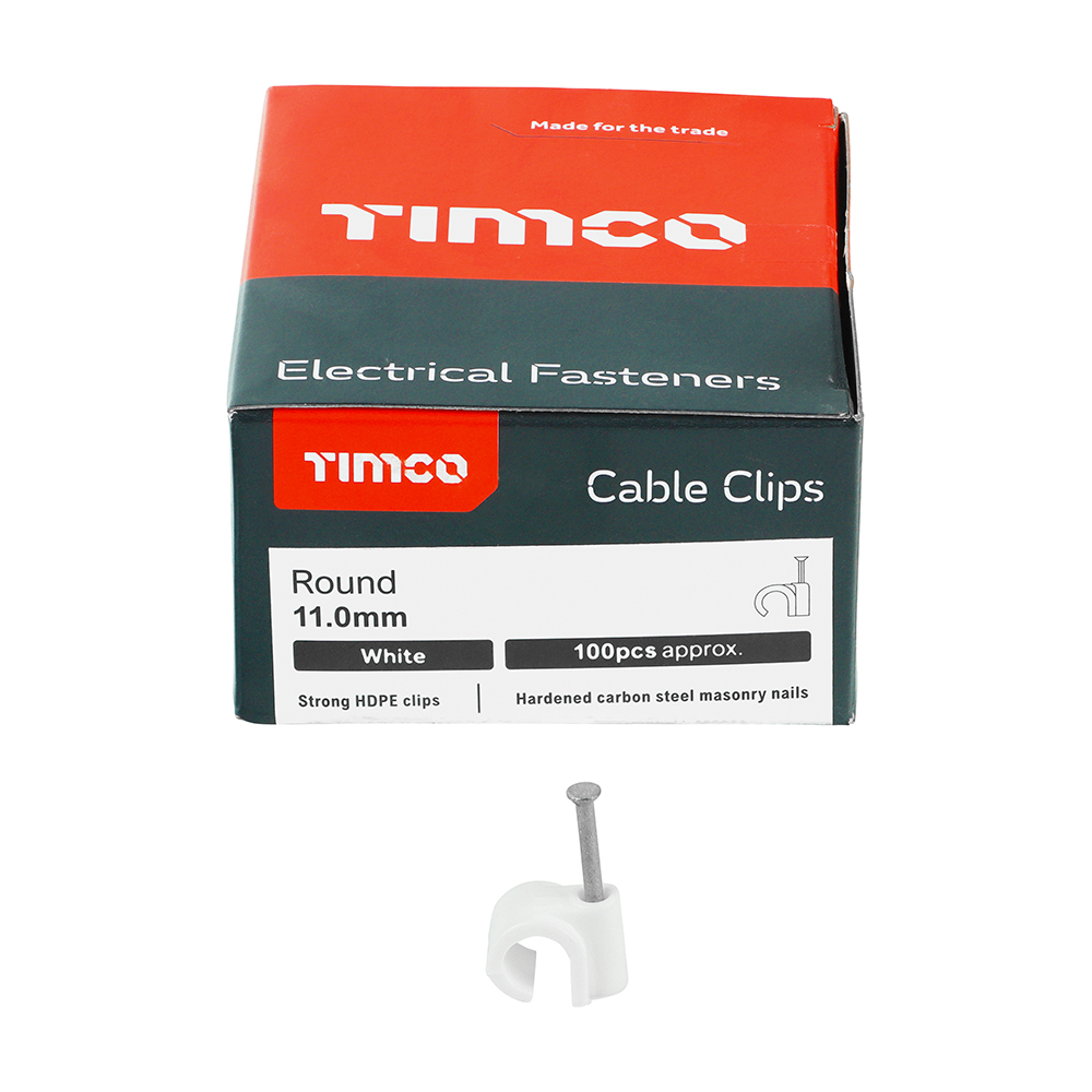 Round Cable Clip White - Image 3