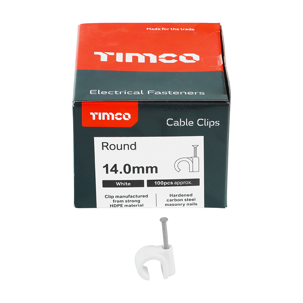 Round Cable Clip White - Image 3