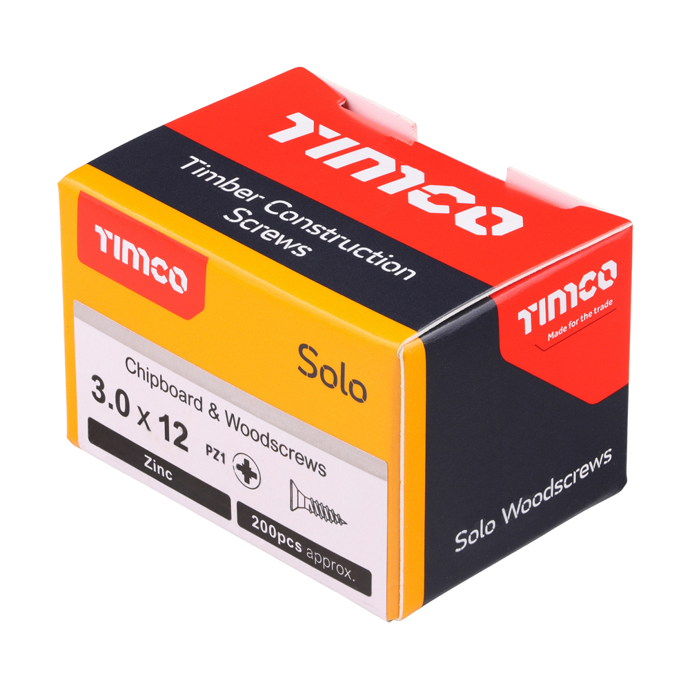 Solo Woodscrew PZ1 CSK Zinc - Image 2