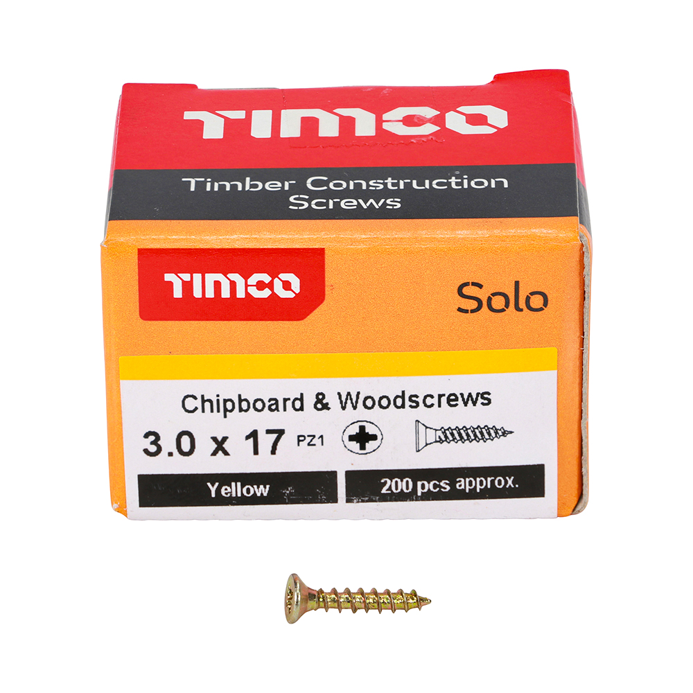 Solo Woodscrew PZ1 CSK ZYP - Image 3