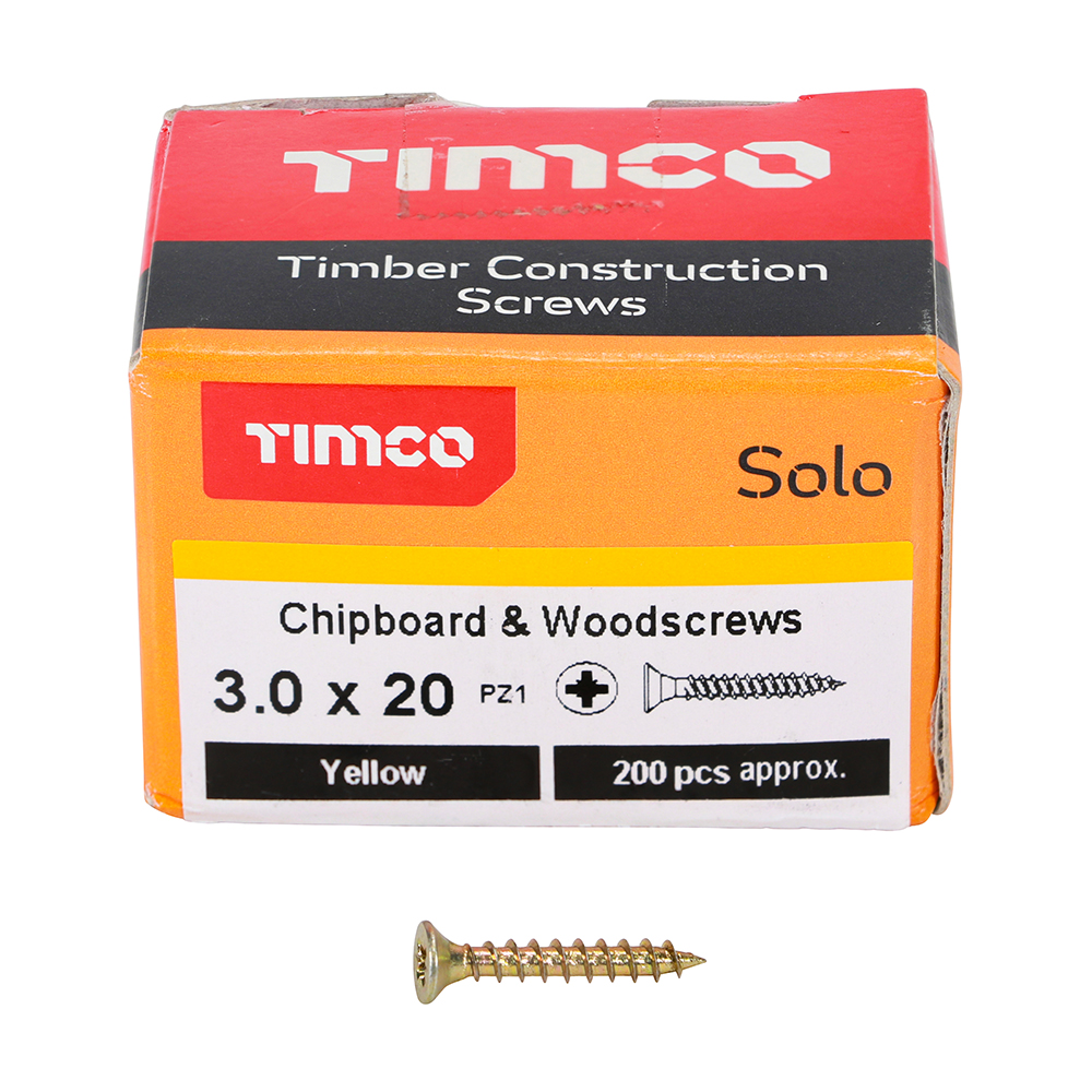 Solo Woodscrew PZ1 CSK ZYP - Image 3