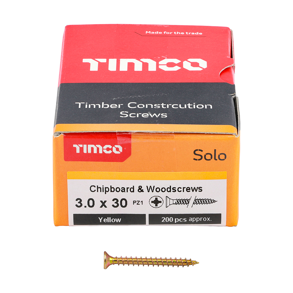 Solo Woodscrew PZ1 CSK ZYP - Image 3