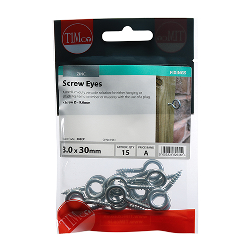 Screw Eyes - BZP - Image 2