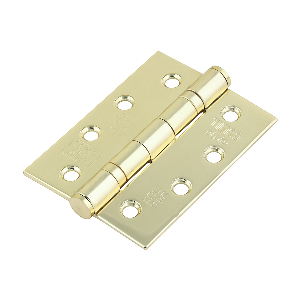 13 Fire Door Hinge E/Brass SS