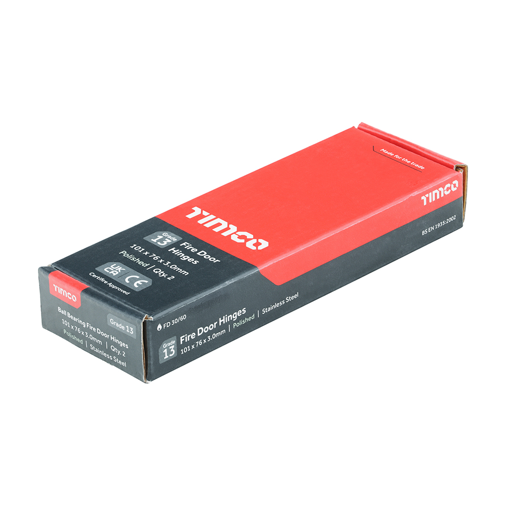 13 Fire Door Hinge Pol SS - Image 2