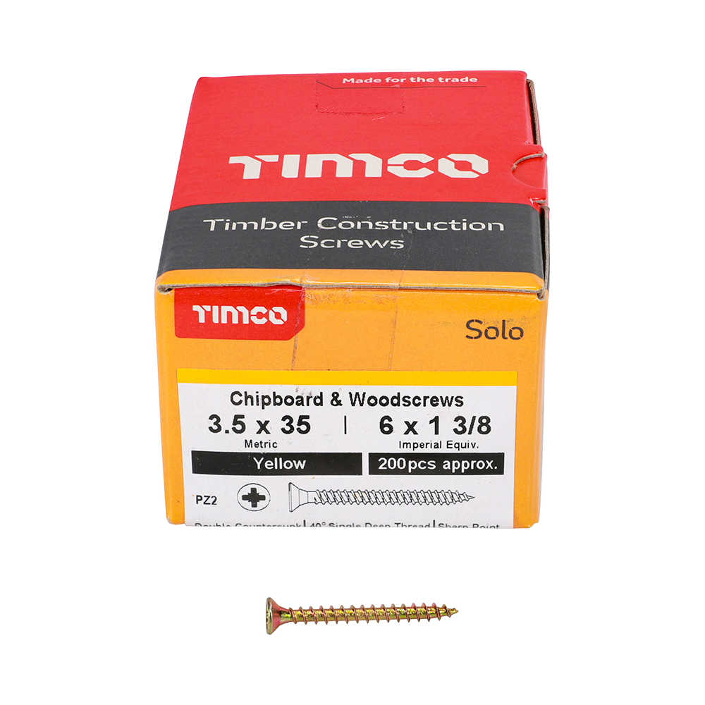 Solo Woodscrew PZ2 CSK ZYP - Image 3