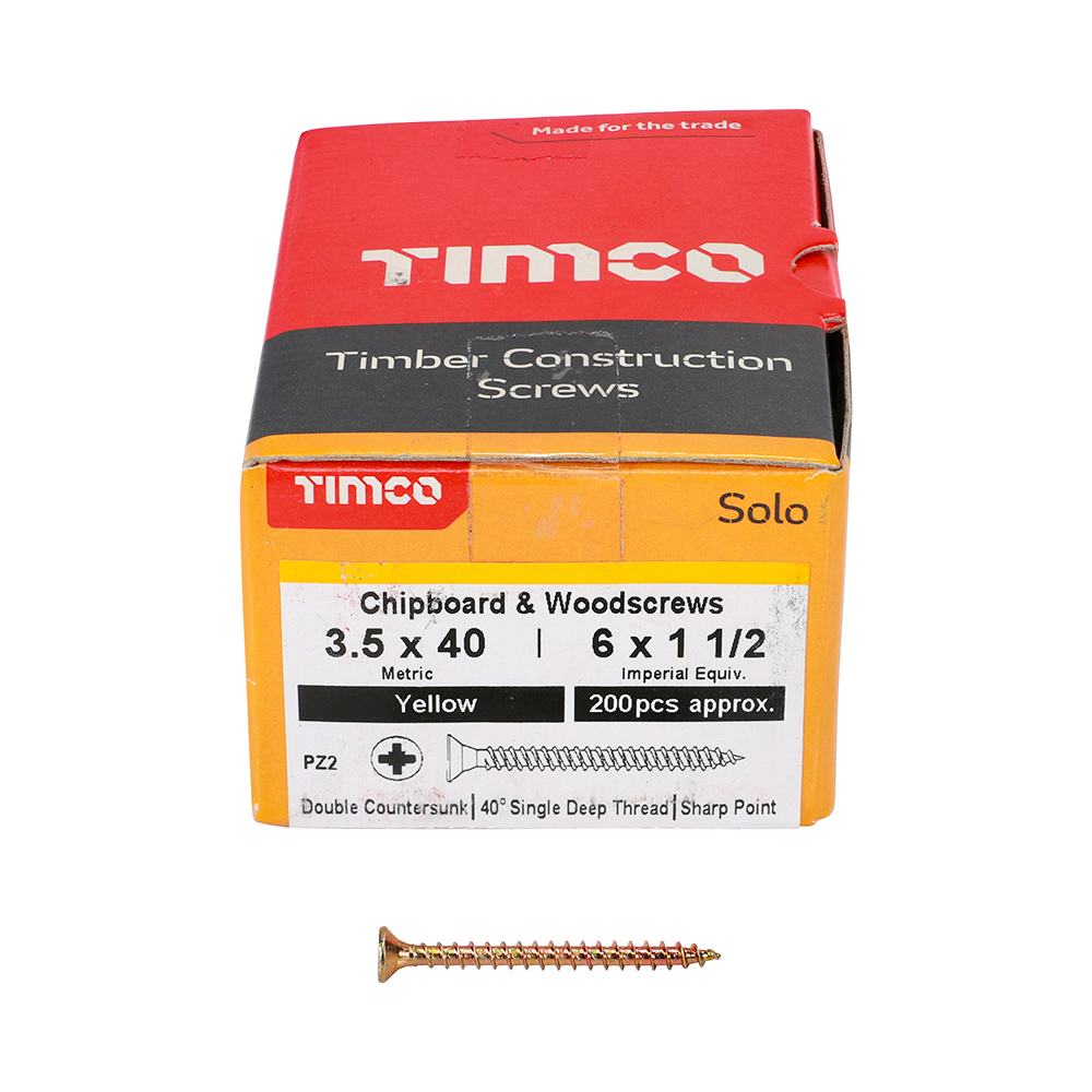Solo Woodscrew PZ2 CSK ZYP - Image 3