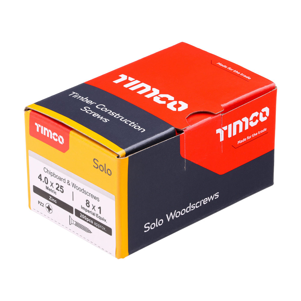 Solo Woodscrew PZ2 CSK Zinc - Image 2