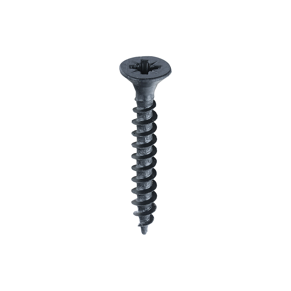 Solo Woodscrew PZ2 CSK - Black