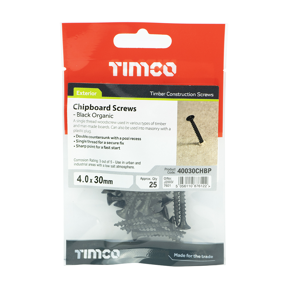 Solo Woodscrew PZ2 CSK - Black - Image 2