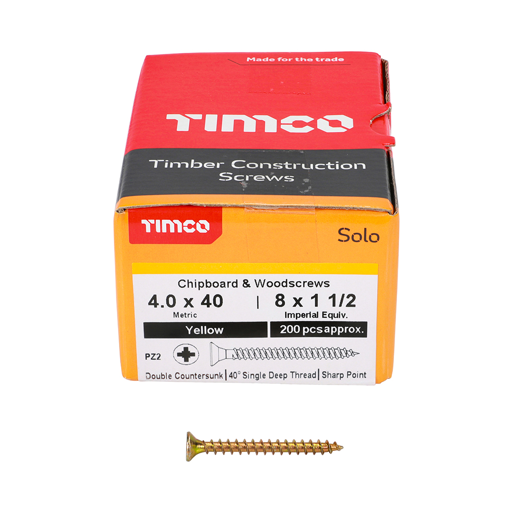 Solo Woodscrew PZ2 CSK ZYP - Image 3