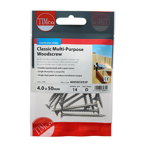Classic Screw PZ2 CSK - A2 S/S - Image 2