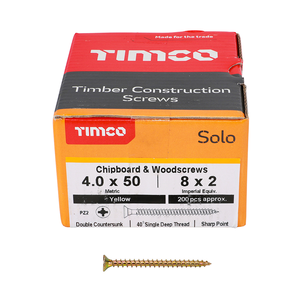 Solo Woodscrew PZ2 CSK ZYP - Image 3