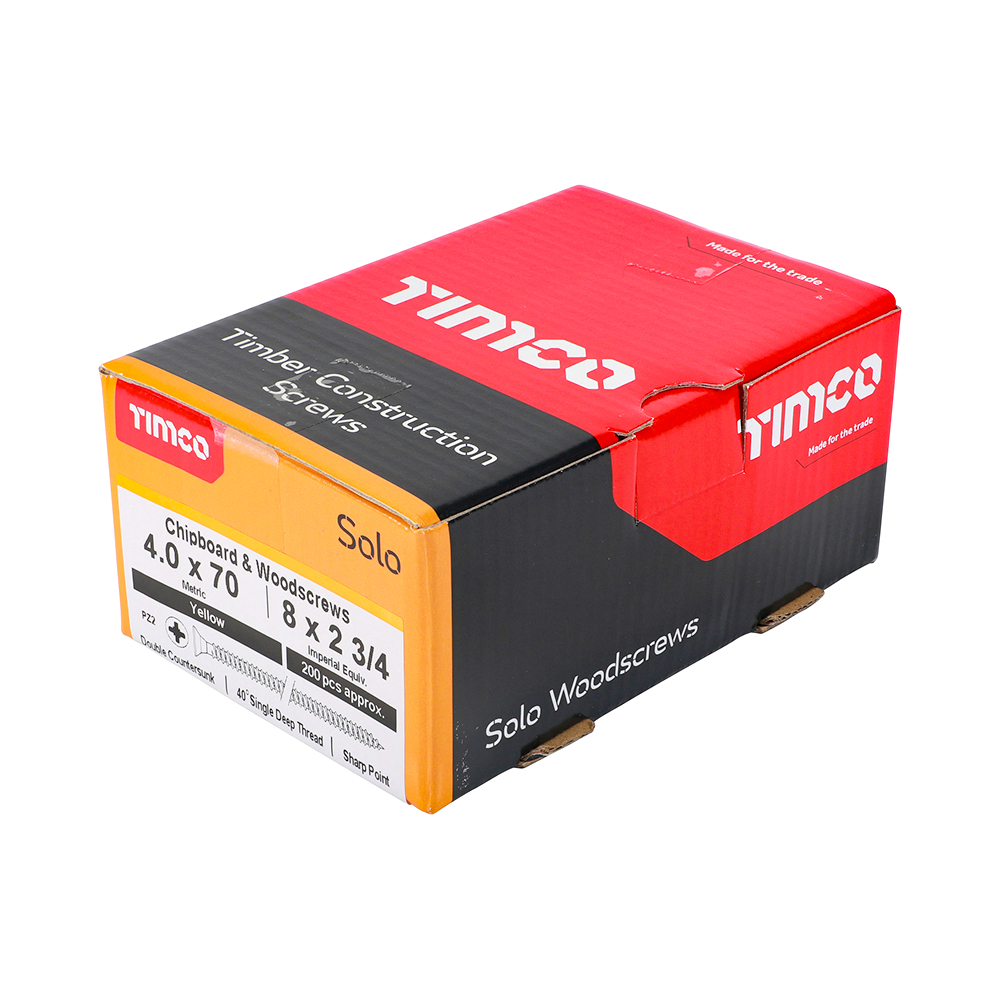 Solo Woodscrew PZ2 CSK ZYP - Image 2